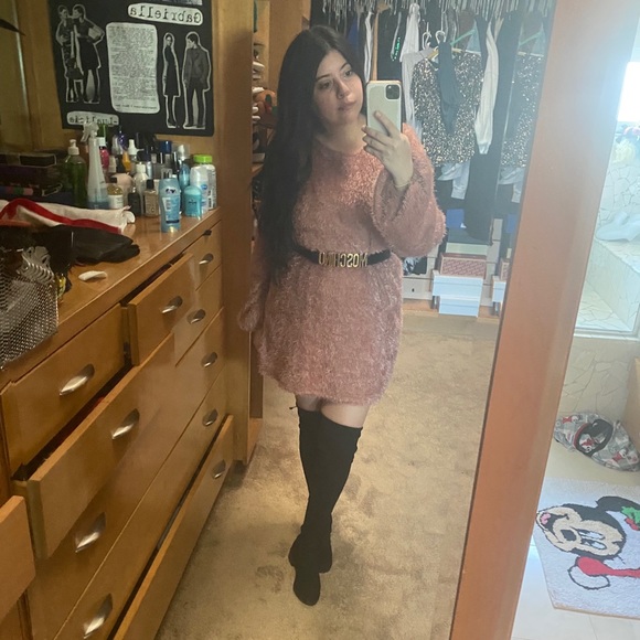 🎄CYBER SALE🎄 Killing Me Softly Faux Angora Sweater Dress - Picture 7 of 7